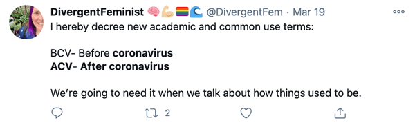 A Twitter user calling for the use of BCV and ACV