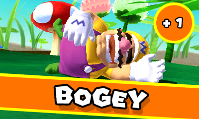 Wario making a bogey