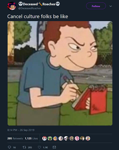 Cancel culture folks remember