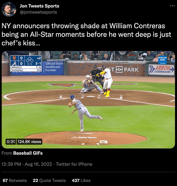Chef's kiss in a tweet