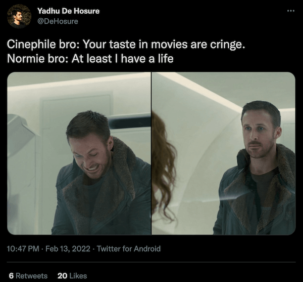 Cinephile tweet