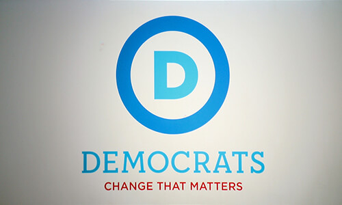 DNC logo and slogan