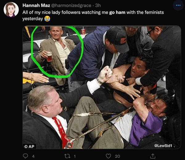 A use of go ham on Twitter