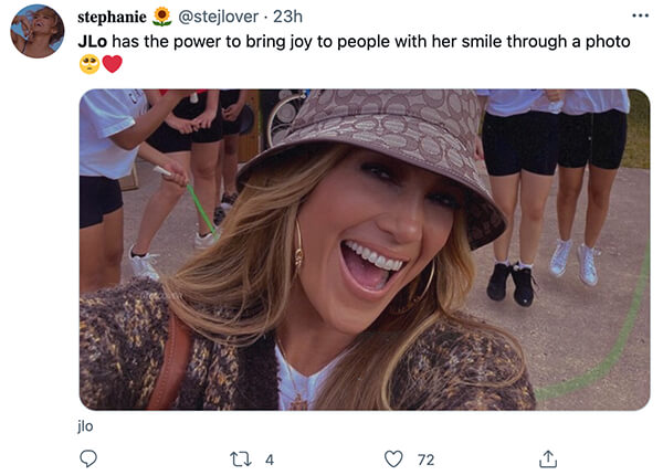 JLo tweet