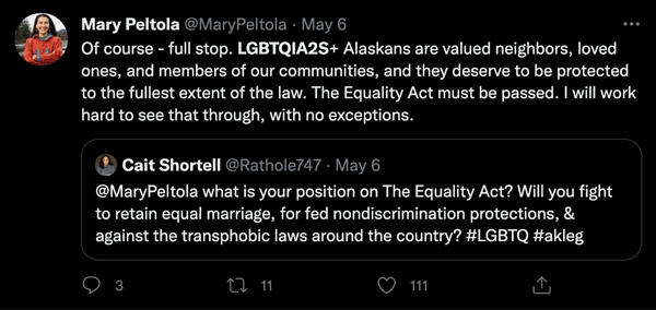 A use of the LGBTQIA2S+ acronym on Twitter