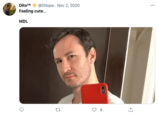 A typical MDL tweet