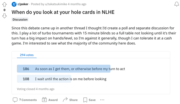 A NLHE discussion on Reddit