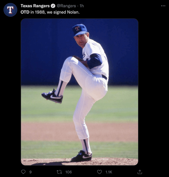Sports-related accounts love to use OTD to mean "on this day"