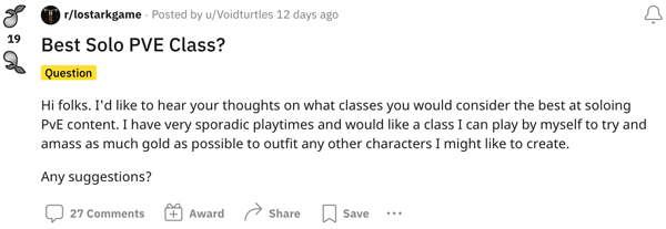A player who plans to play Lost Ark by themselves in PvE mode