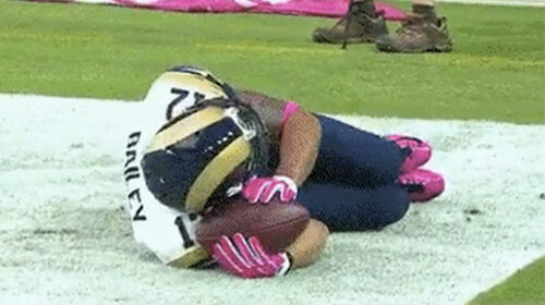 Literally a sleeper football player