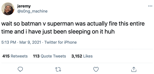 Confession about sleeping on a movie