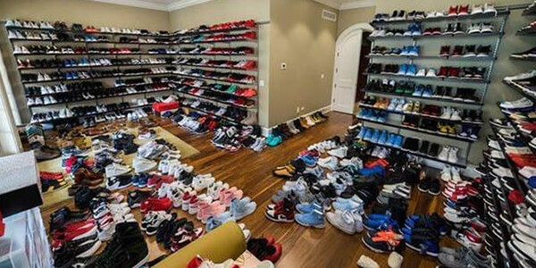 A sneakerhead&#039;s closet