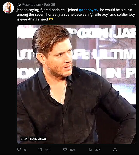 Supe fan tweet