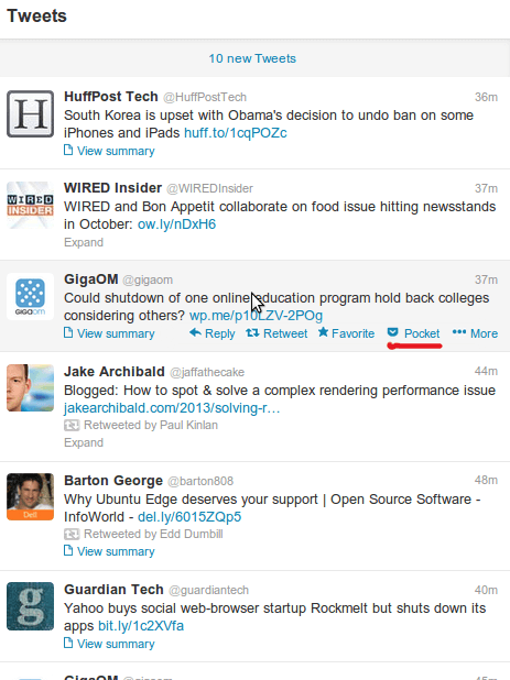 Screenshot of a Twitter timeline