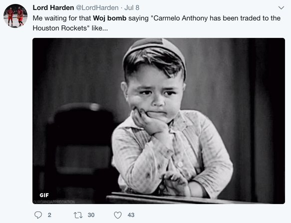 Twitter user hoping for a Woj bomb