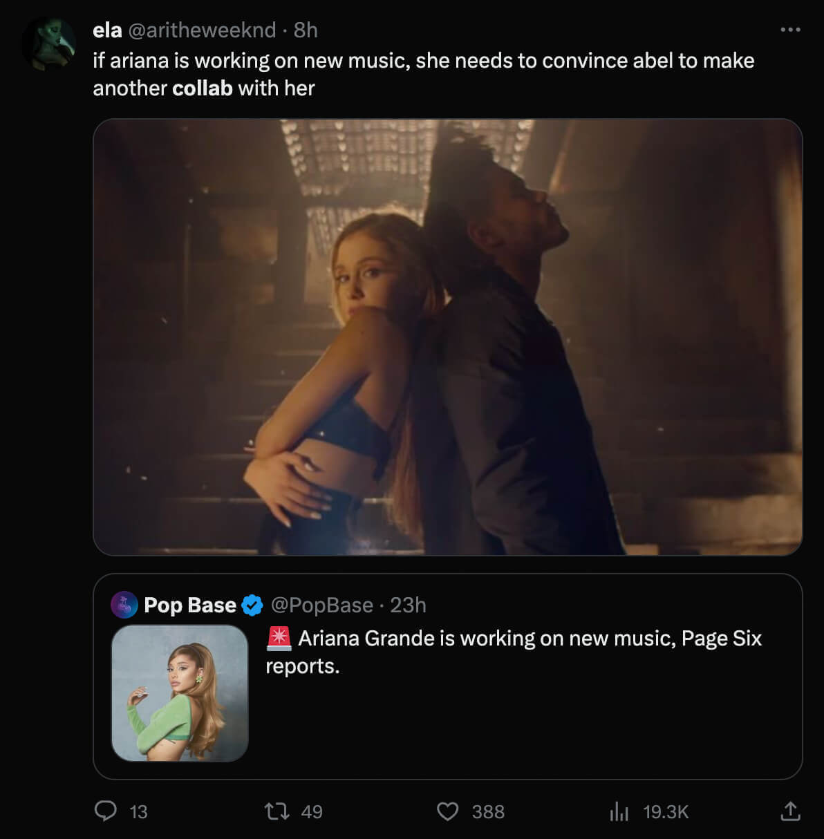 Career advice for Ariana Grande about her next collab