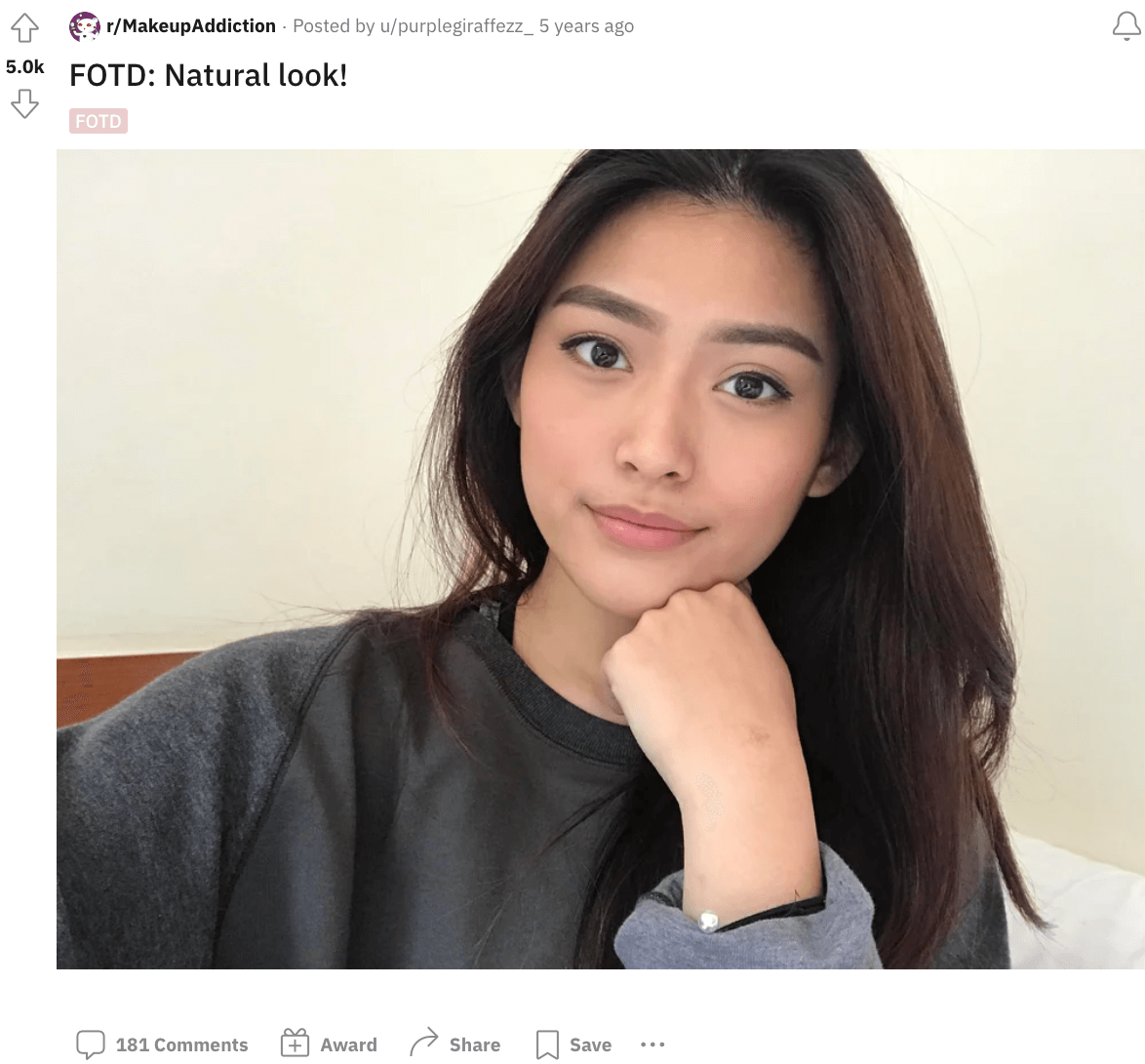 A FOTD post from r/MakeupAddiction