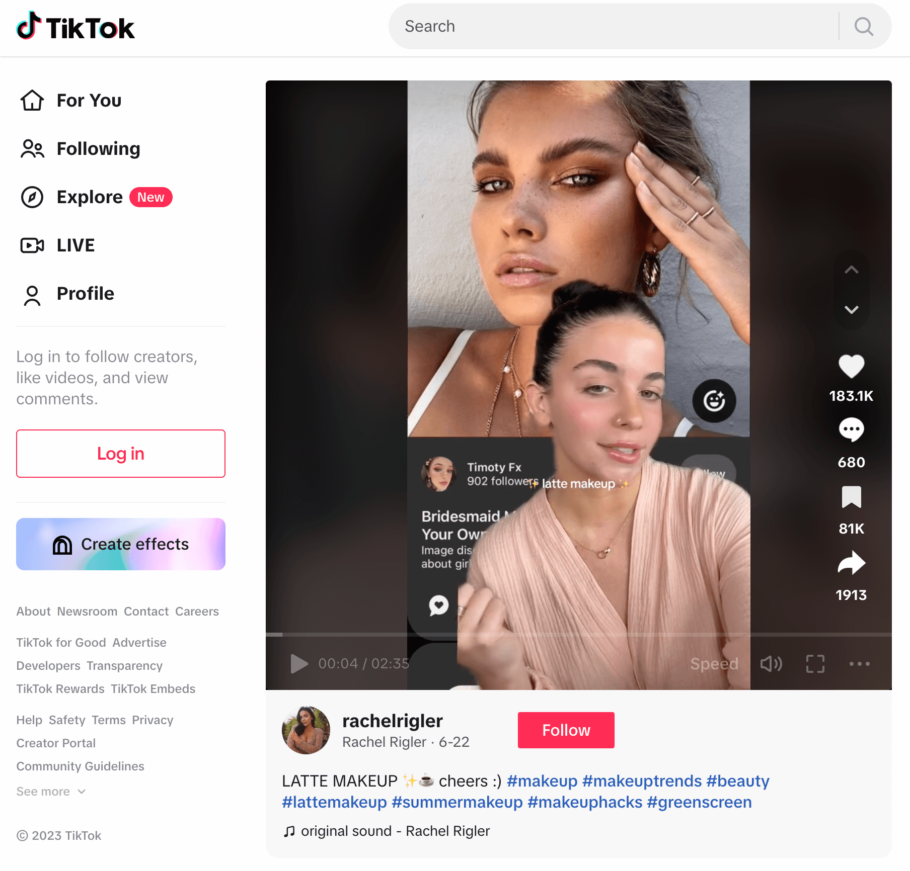 Rigler discussing latte makeup (while sharing Jai's picture)