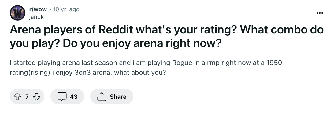 A WoW player who is part of an RMP team